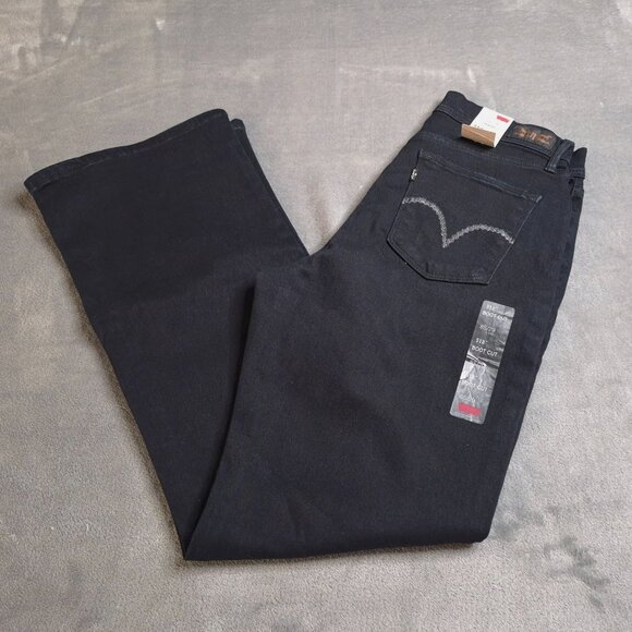 Levis Womens Perfectly Slimming 512 Bootcut Jeans 8 S Dark Wash Denim Mid Rise - Picture 1 of 8